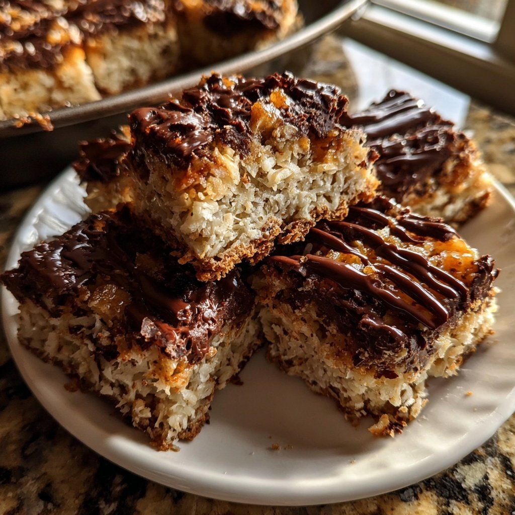 Chocolate Coconut Cashew Squares