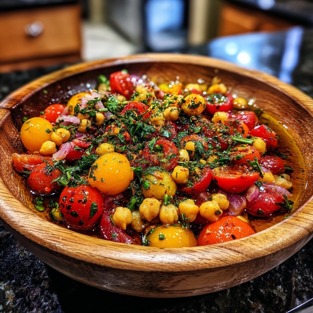 Mediterranean Chickpea Tomato Bowl