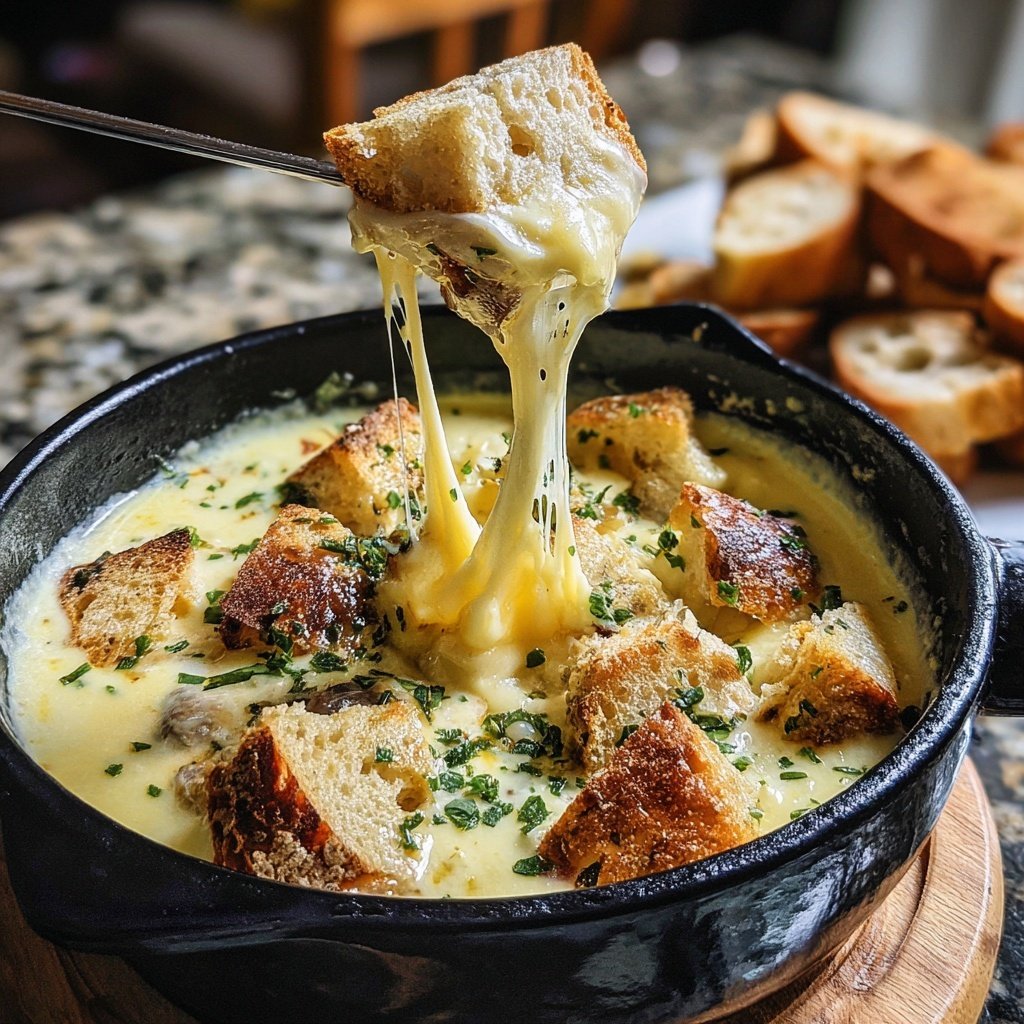 Fondue with Raclette Cheese