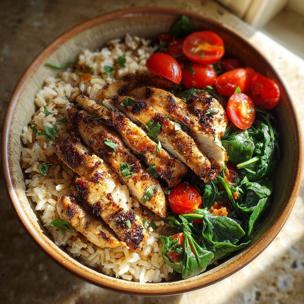 Healthy Chicken And Brown Rice Bowl