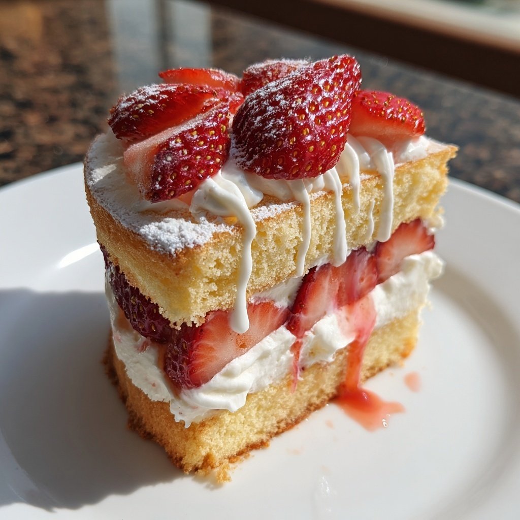 Mini Heart Cake with Strawberry Honey Cream
