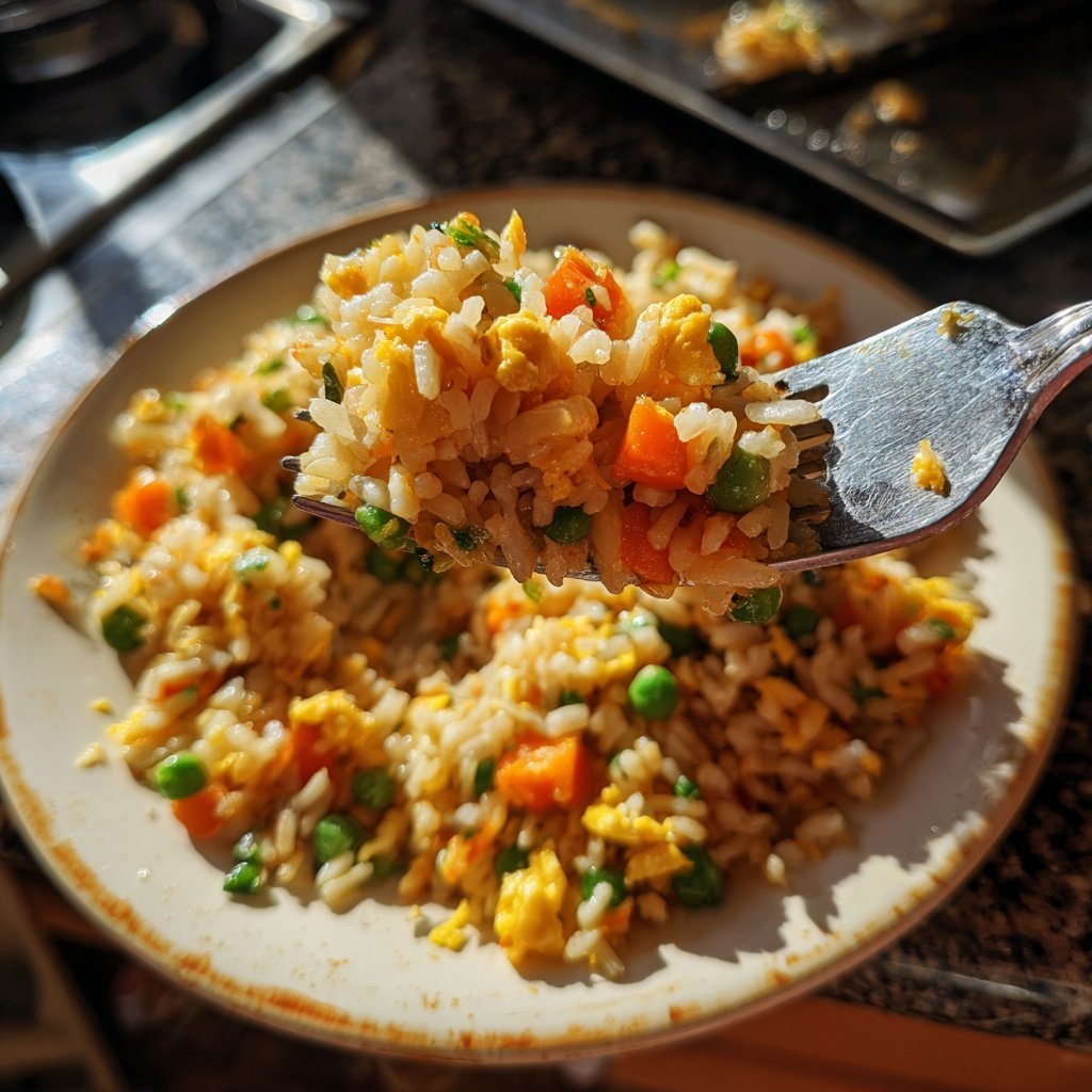Simple Veggie Fried Rice Lunch