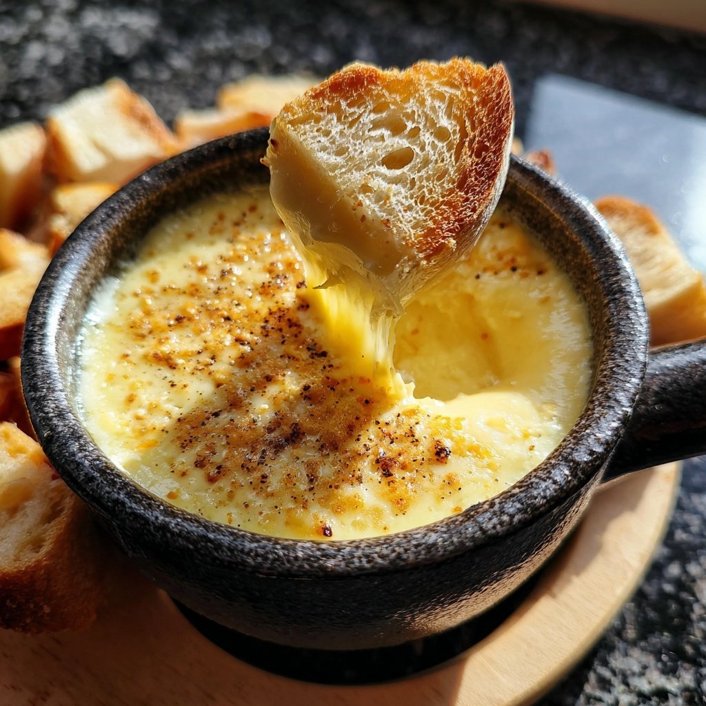Fondue with Swiss Cheese and Nutmeg