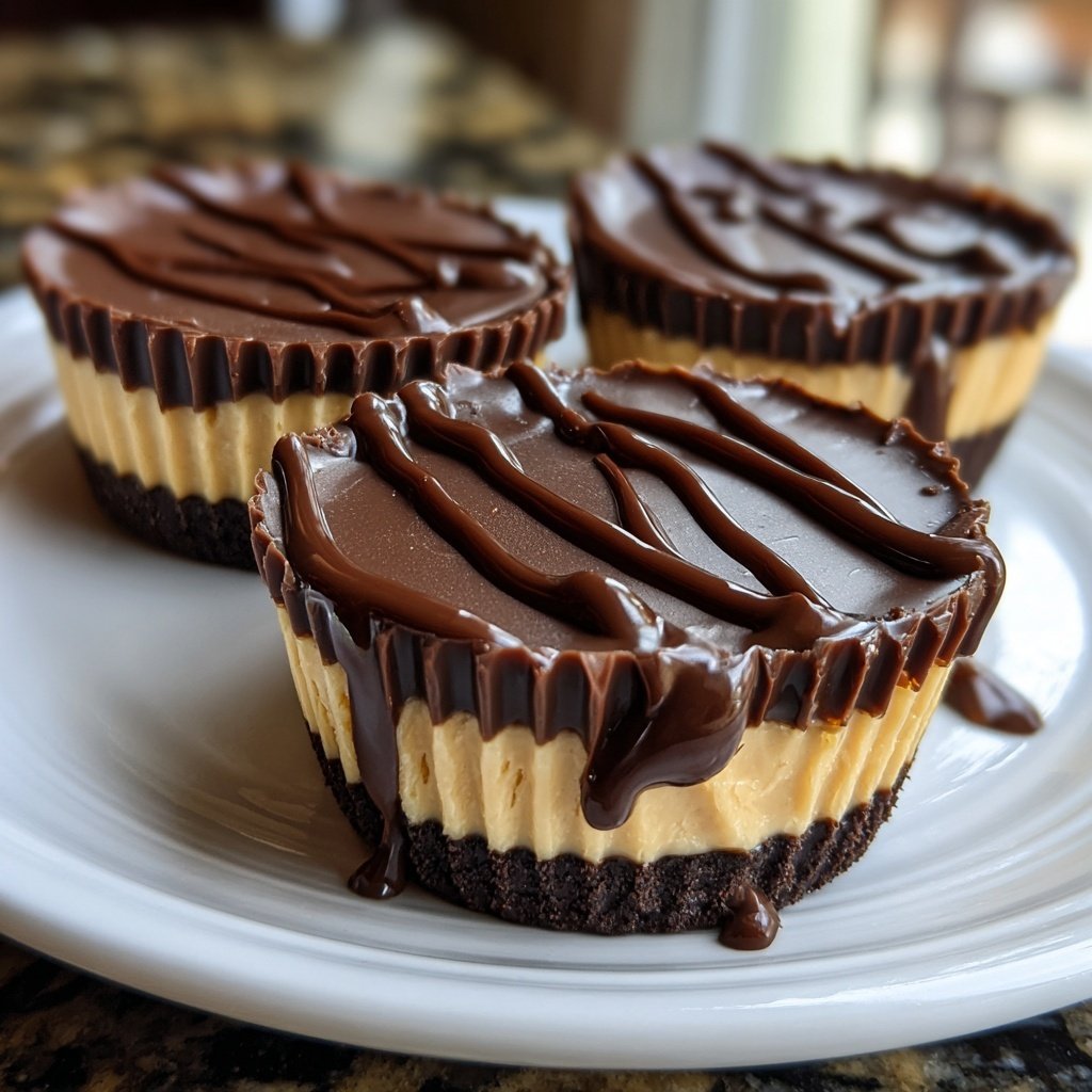 Homemade Peanut Butter Cups with Vanilla Cream