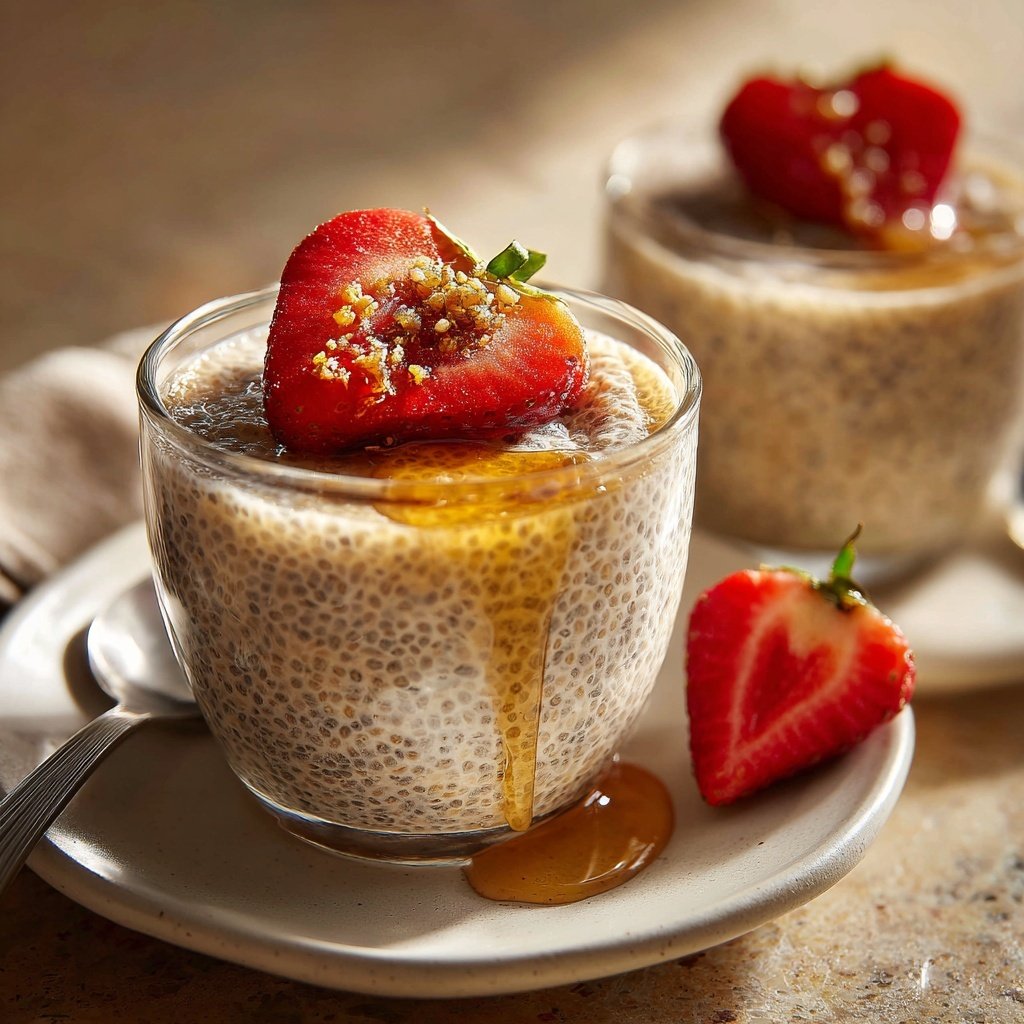 Valentine Breakfast Vanilla Chia Pudding