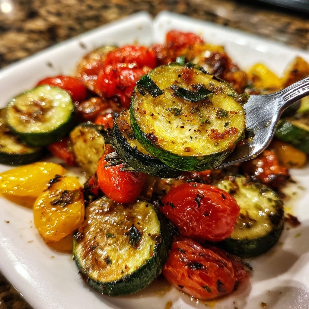 Roasted Zucchini Tomato Medley