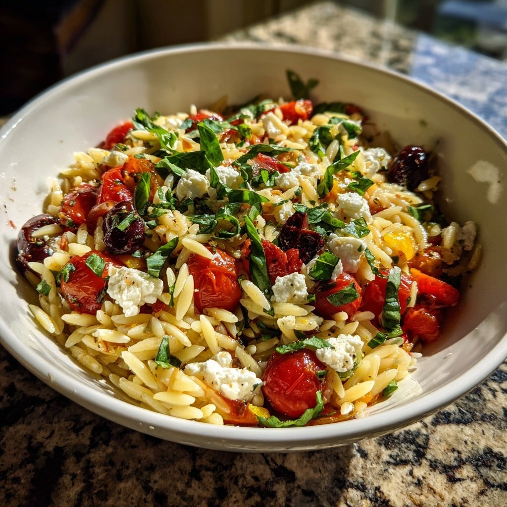 Mediterranean Orzo Salad With Herbs