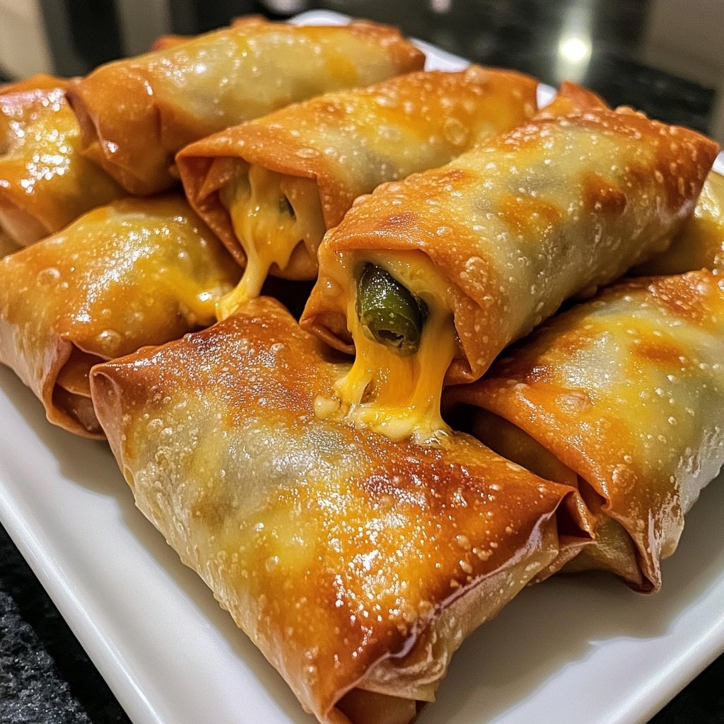 Tasty Finger Food Mini Jalapeno Popper Egg Rolls