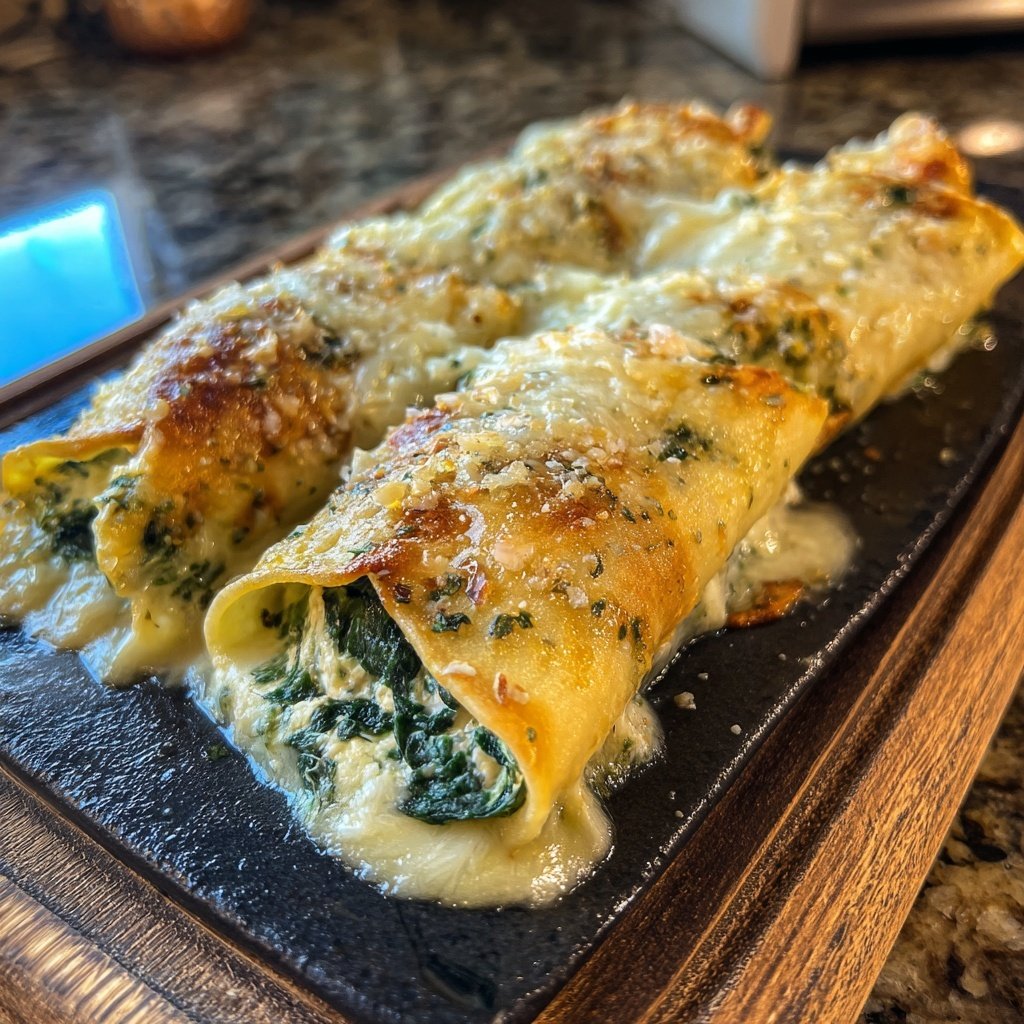 Creamy Spinach Cannelloni
