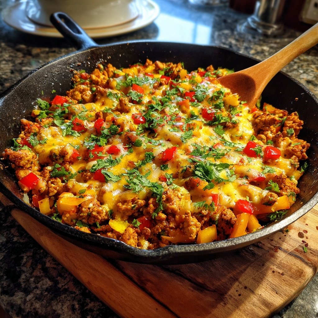 Ground Chicken Taco Skillet