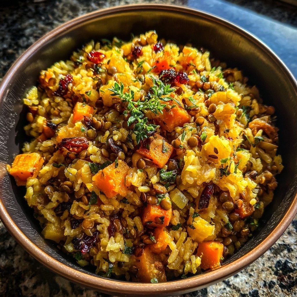 Herbed Vegetable Lentil Rice